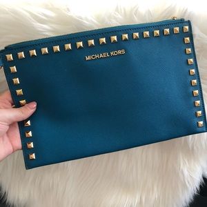 Michael Kors Large Studded Clutch Wristlet